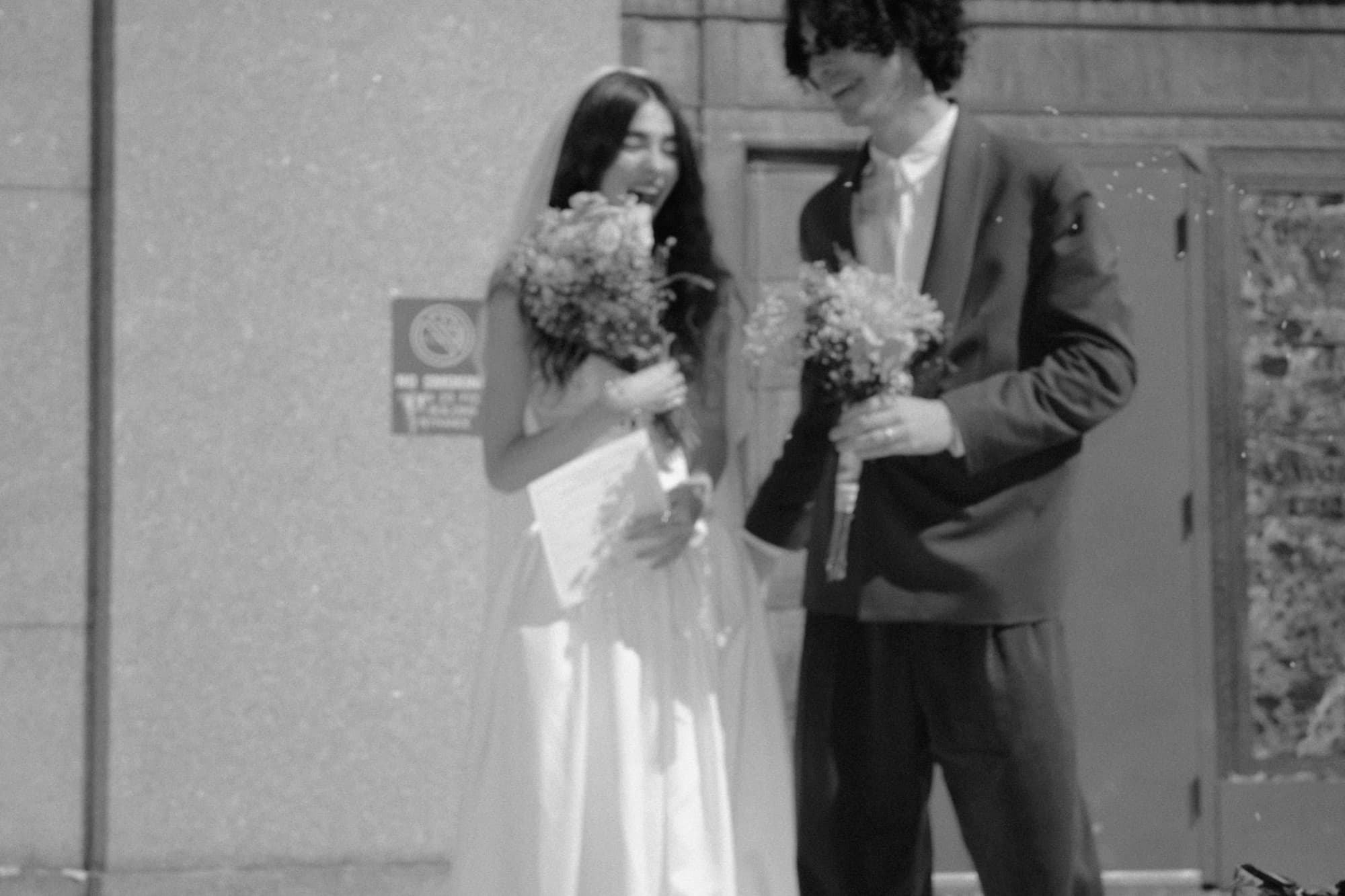 ines and filip on their wedding day